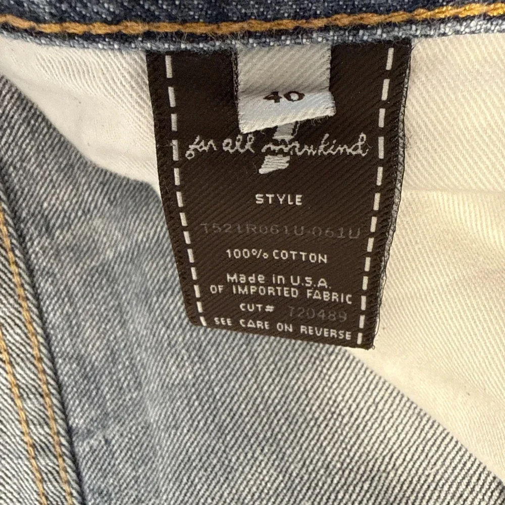 Seven 7 For All Mankind Jeans Men's 40/25 Blue Dark Wash Straight WIDE